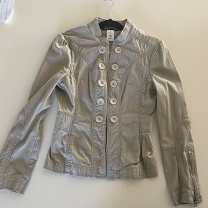 Marc Jacobs Silver-Gray Military-Inspired Utility Jacket